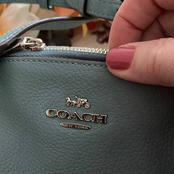 Coach Blue Leather Tote Bag - Picture 3 of 10